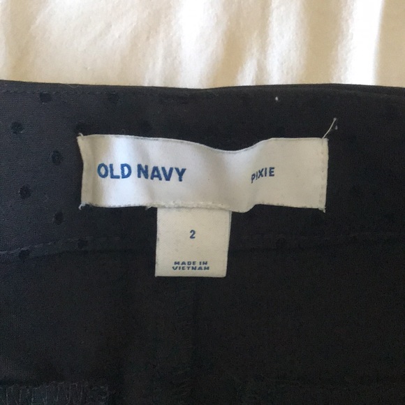 Old Navy Pixie Pants Black Velvet Polka Dots - Picture 6 of 8